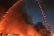 San Francisco firefighters battle a blaze Saturday, May 23, 2020. (San Francisco Firefighters 798)