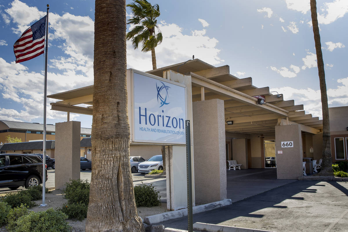 Exterior of the Horizon Health and Rehab which has 38 coronavirus cases involving 14 residents ...