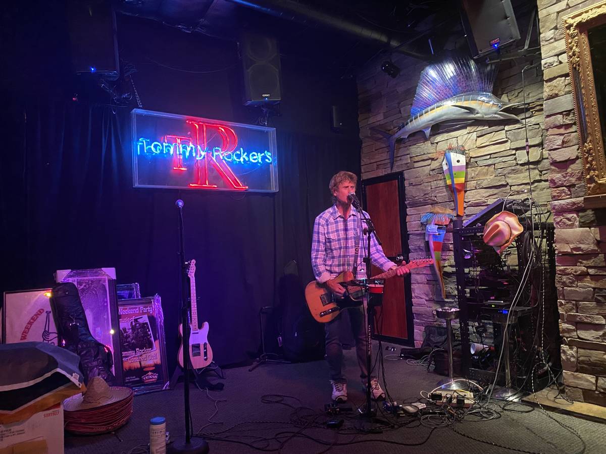 Tommy Rocker performs Saturday, May 23, 2020, at Tommy Rocker’s Mojave Beach Bar & Grill in L ...