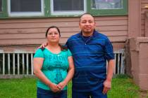 In this photo provided by Cristobal Francisquez, his parents Paulina and Marcos Francisco pose ...