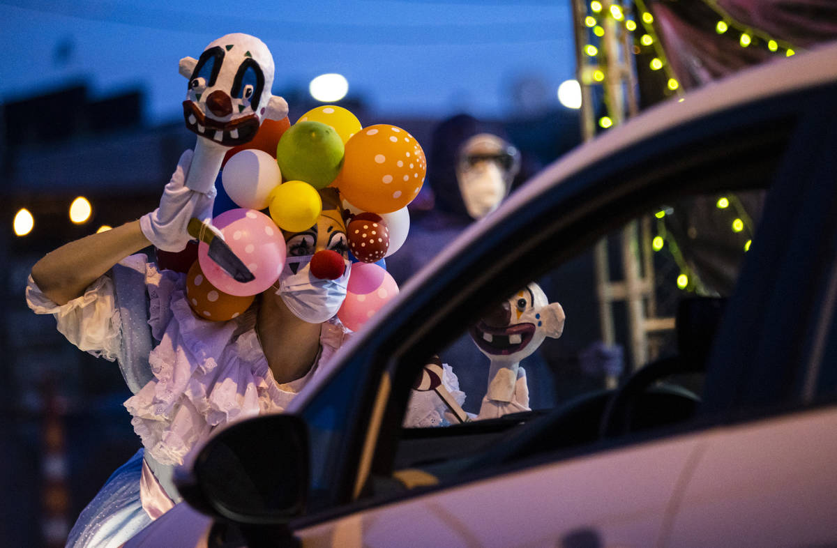 Heidi Rider performs as part of the Majestic Drive-Thru Theatre outside of the Majestic Reperto ...