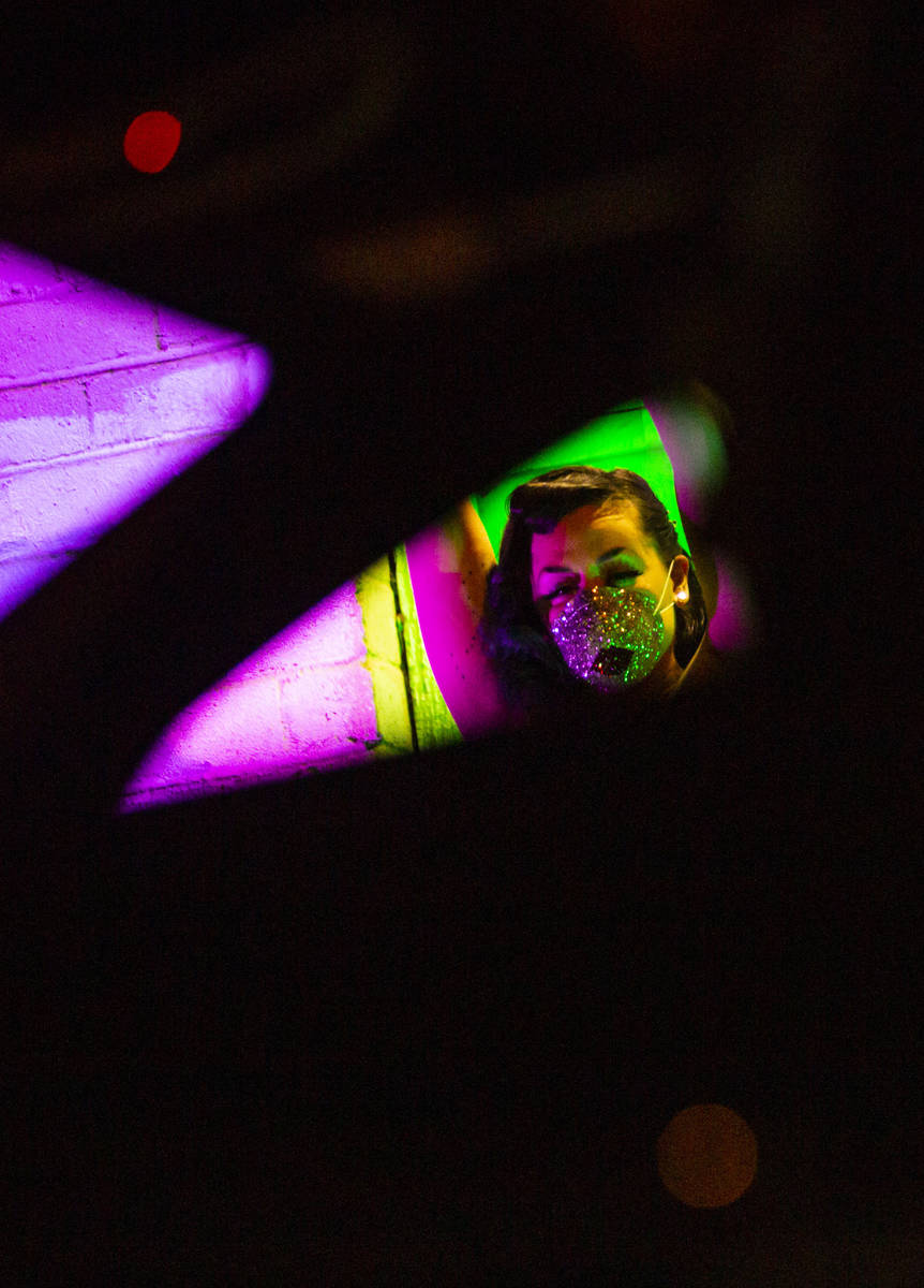 Kim Amblad performs as part of the Majestic Drive-Thru Theatre outside of the Majestic Repertor ...