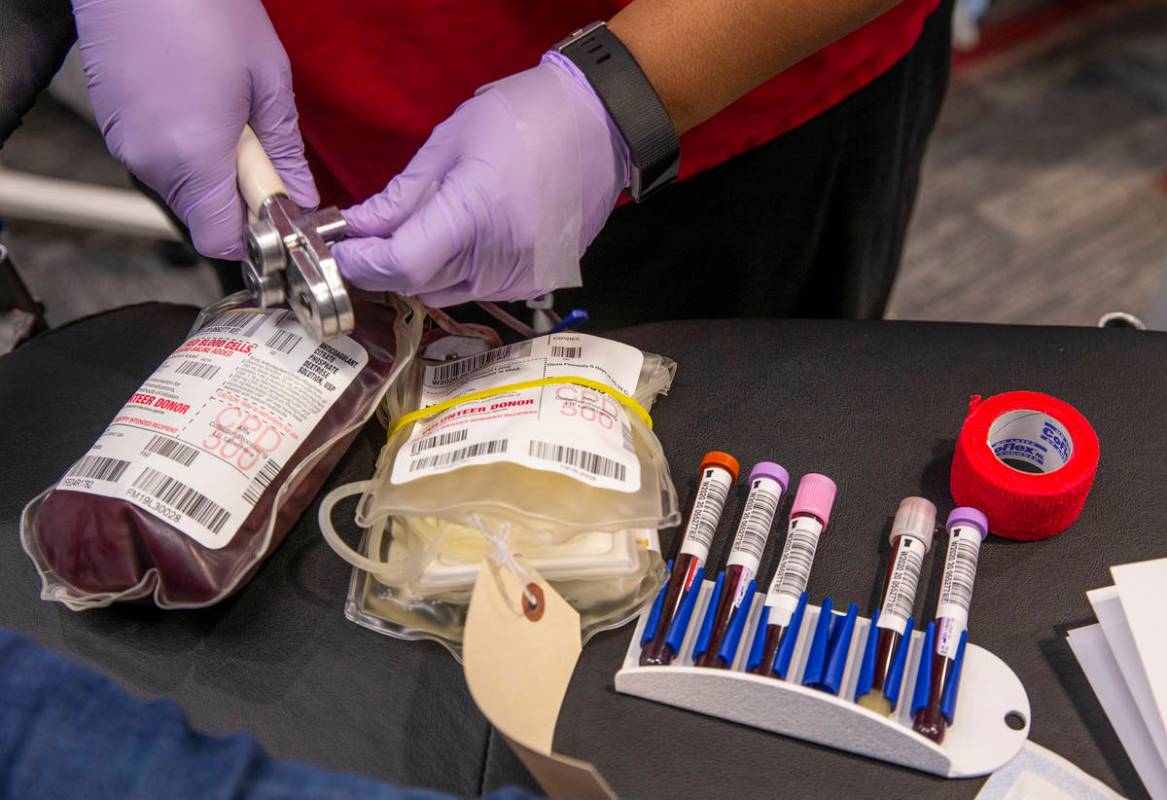 The American Red Cross will offer blood drives at various locations through August. (L.E. Basko ...