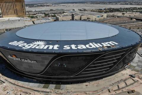 Aerial view of Allegiant Stadium (Michael Quine/Las Vegas Review-Journal) @Vegas88s
