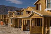 New home construction continues on the Alpha Ridge community project in the northwest Las Vegas ...