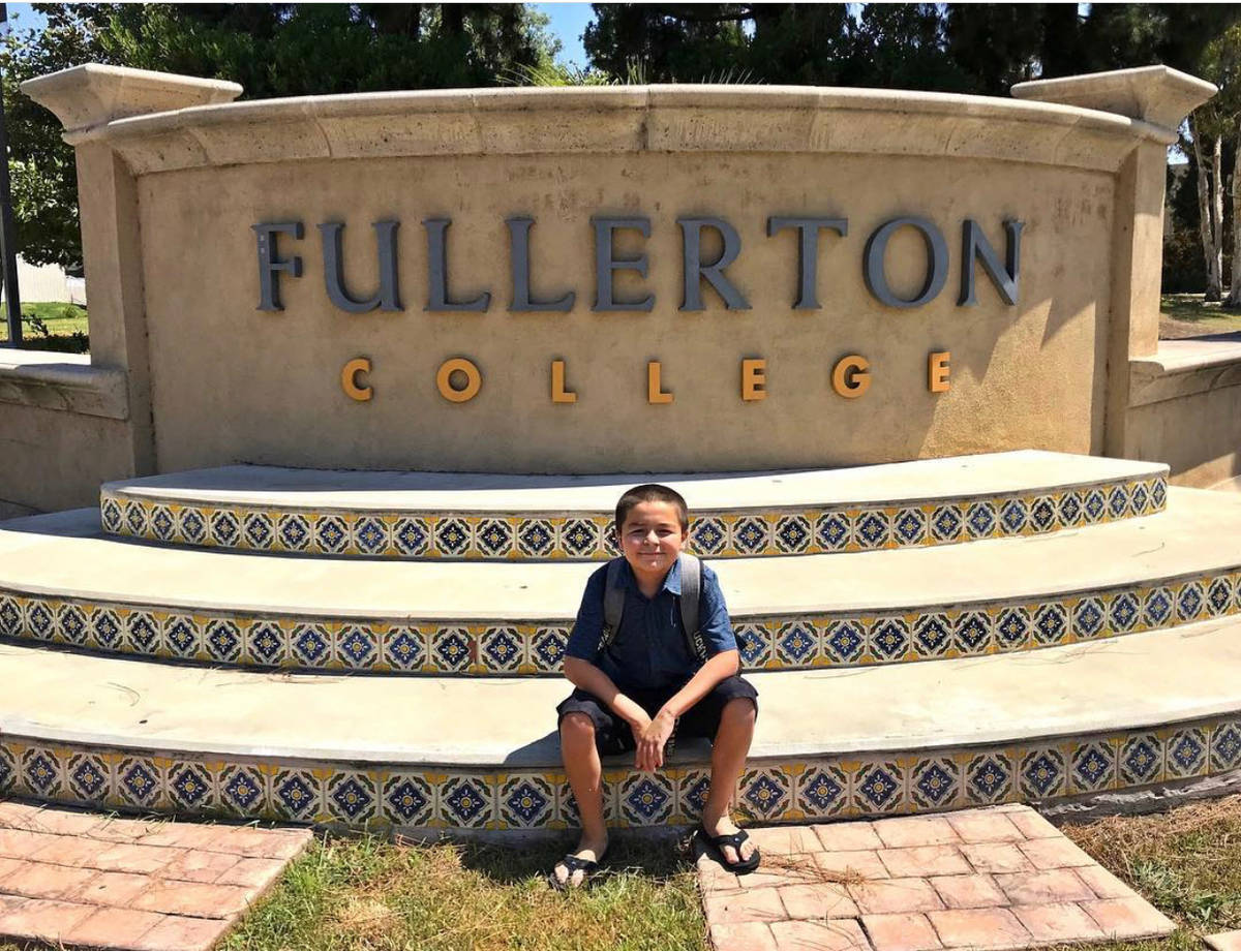Jack Rico, 13, graduated with four associate degrees and a 4.0 GPA from Fullerton College in Ca ...