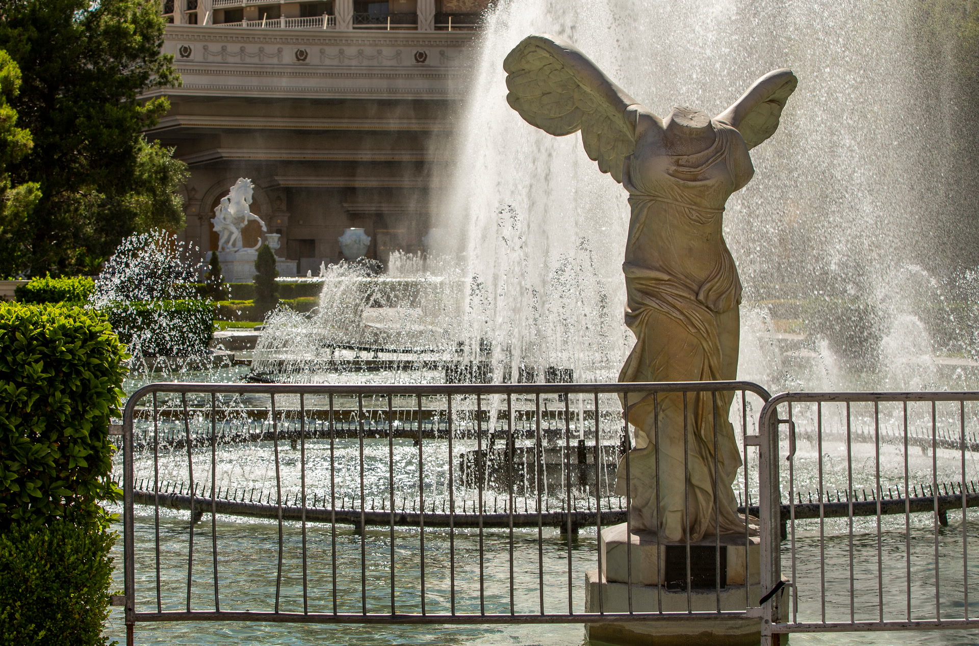 Caesars Palace fountains active on Las Vegas Strip Casinos & Gaming