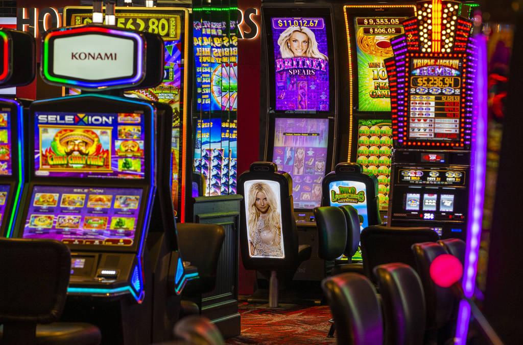 Some slot areas at the D Las Vegas will have less seating to encourage social distancing as the ...