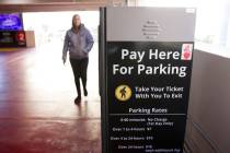 A parking payment machine at the New York-New York hotel-casino on Wednesday, Dec. 28, 2016, in ...