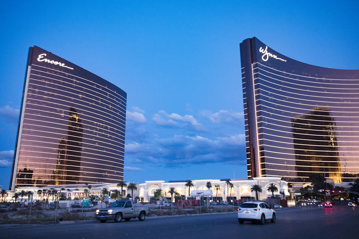 Encore and Wynn in Las Vegas on the Las Vegas Strip. (Rachel Aston/Las Vegas Review-Journal) @r ...
