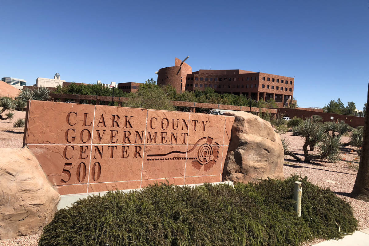 The Clark County Government Center in Las Vegas, on Wednesday, September 19, 2018. (Review-Jour ...