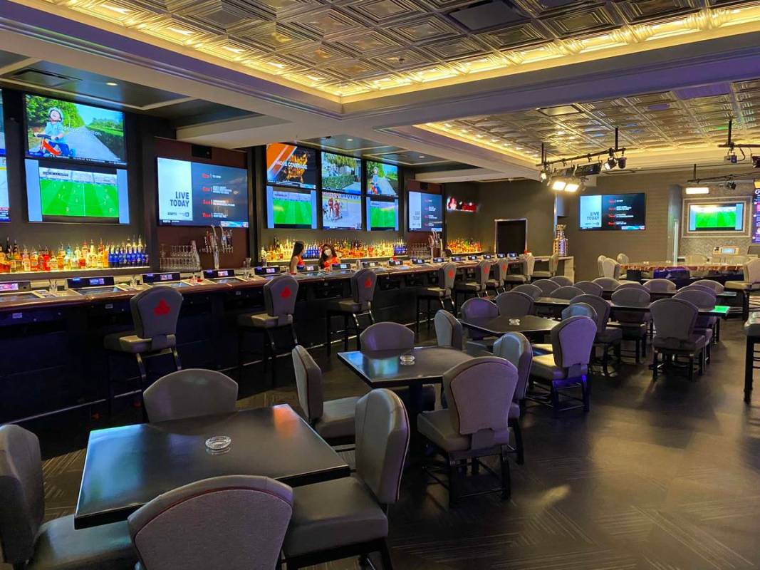 An empty BarCanada at the D Las Vegas on Thursday, June 4, 2020. (Al Mancini/Las Vegas Review-J ...