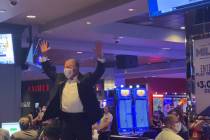 The D Las Vegas co-owner Derek Stevens counts down to the hotel's reopening 12:01 a.m. Wednesda ...