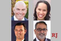 Candidates for Nevada System of Higher Education Board of Regents District 3 seat, clockwise fr ...