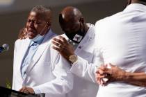 LaTonya Floyd speaks during the funeral service for her brother George Floyd at The Fountain of ...