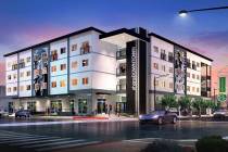 The 63-unit Share Downtown apartment complex in Las Vegas' Arts District, seen in this renderin ...