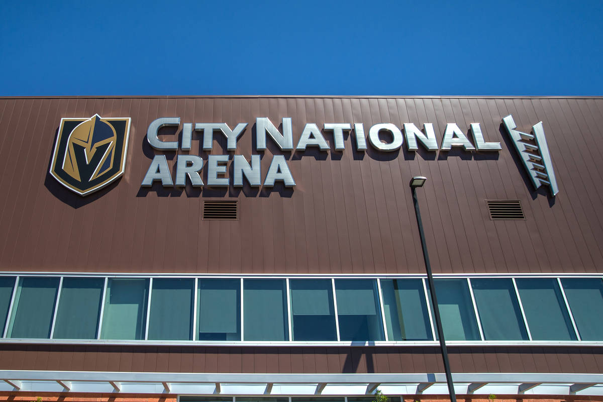 Golden Knights players return to City National Arena