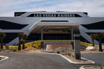 Construction continues at the Las Vegas Raiders team headquarters in Henderson on Friday, June ...