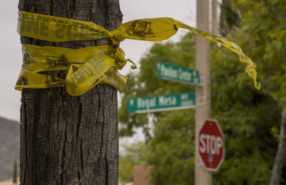 Police tape hangs near where two teen brothers were killed in a recent motorcycle accident at P ...