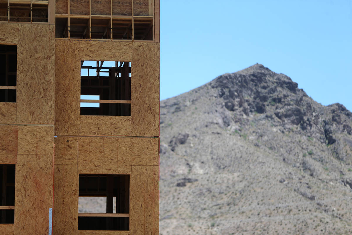Construction of the first on-campus student housing at Nevada State College in Henderson, Thurs ...