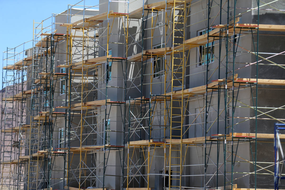 Construction of the first on-campus student housing at Nevada State College in Henderson, Thurs ...