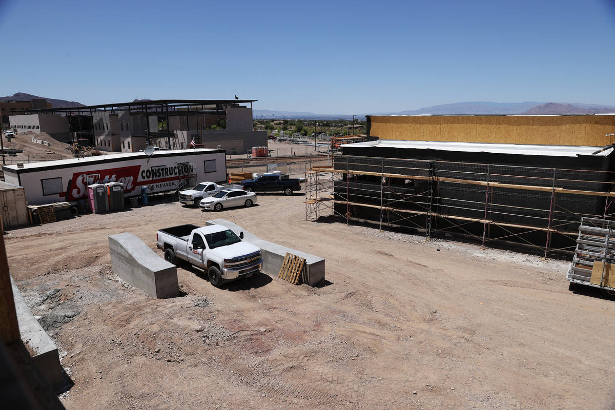 Construction of the first on-campus student housing at Nevada State College in Henderson, Thurs ...