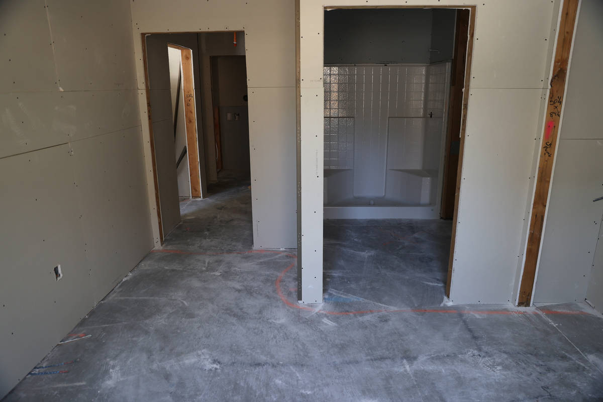 Construction of the first on-campus student housing at Nevada State College in Henderson, Thurs ...