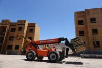 Construction of the first on-campus student housing at Nevada State College in Henderson, Thurs ...
