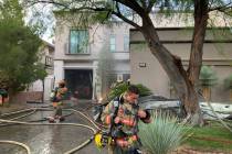 A house fire in the western Las Vegas Valley on Monday, June 15, 2020, caused an estimated $100 ...