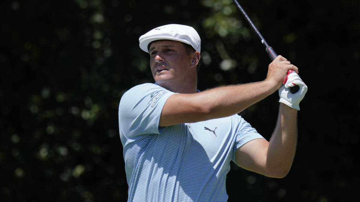 Bryson DeChambeau during the final round of the Charles Schwab Challenge golf tournament at the ...