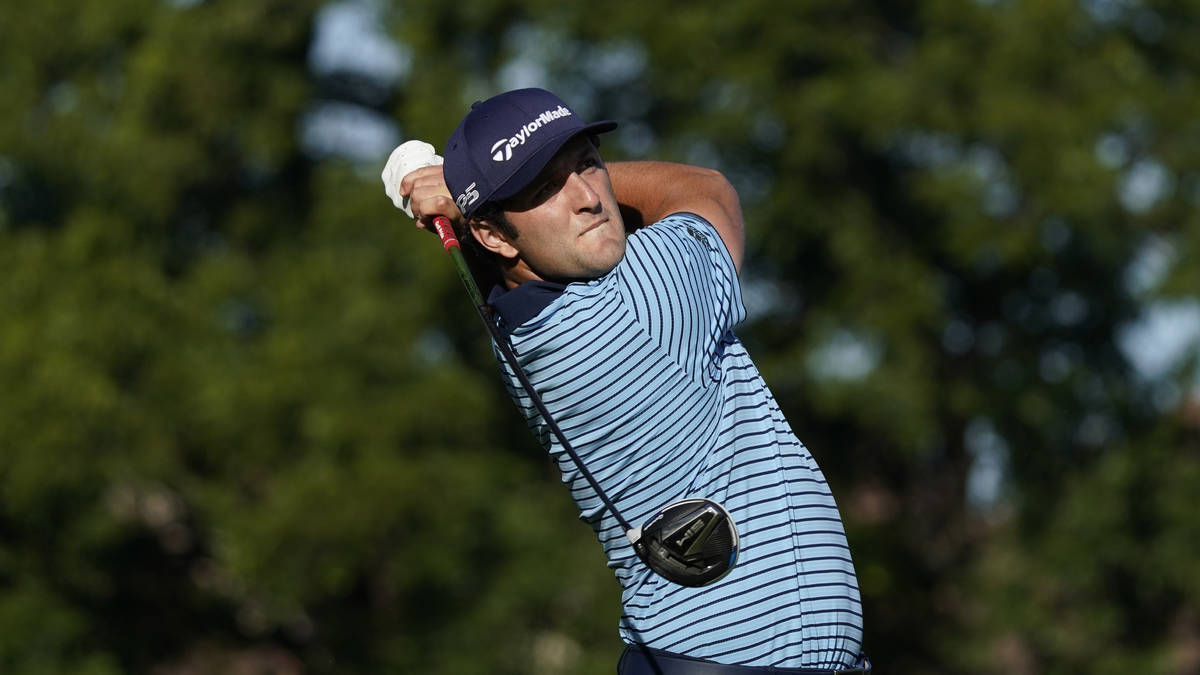 Jon Rahm, of Spain, during the second round of the Charles Schwab Challenge golf tournament at ...