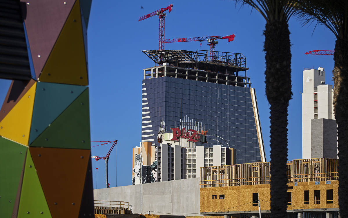 Construction continues on Circa resort on Tuesday, June 16, 2020, in Las Vegas. (Benjamin Hager ...