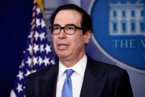 Treasury Secretary Steven Mnuchin. (AP Photo/Alex Brandon)