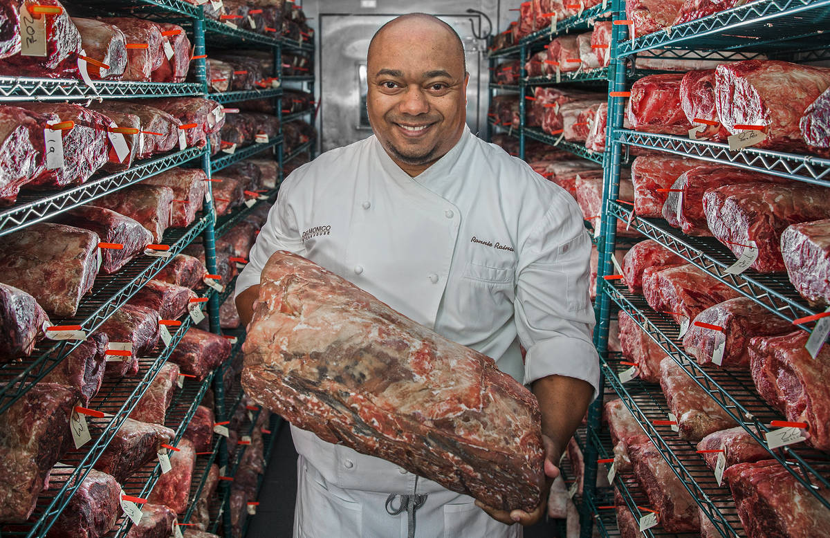 Ronnie Rainwater, Chef de Cuisine at Delmonico Steakhouse, on Tuesday, Feb. 19, 2019, at The Ve ...