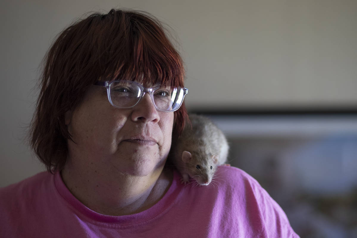 Sandi Jones, a former resident of the Alpine Motel Apartments who lost everything in a fire tha ...