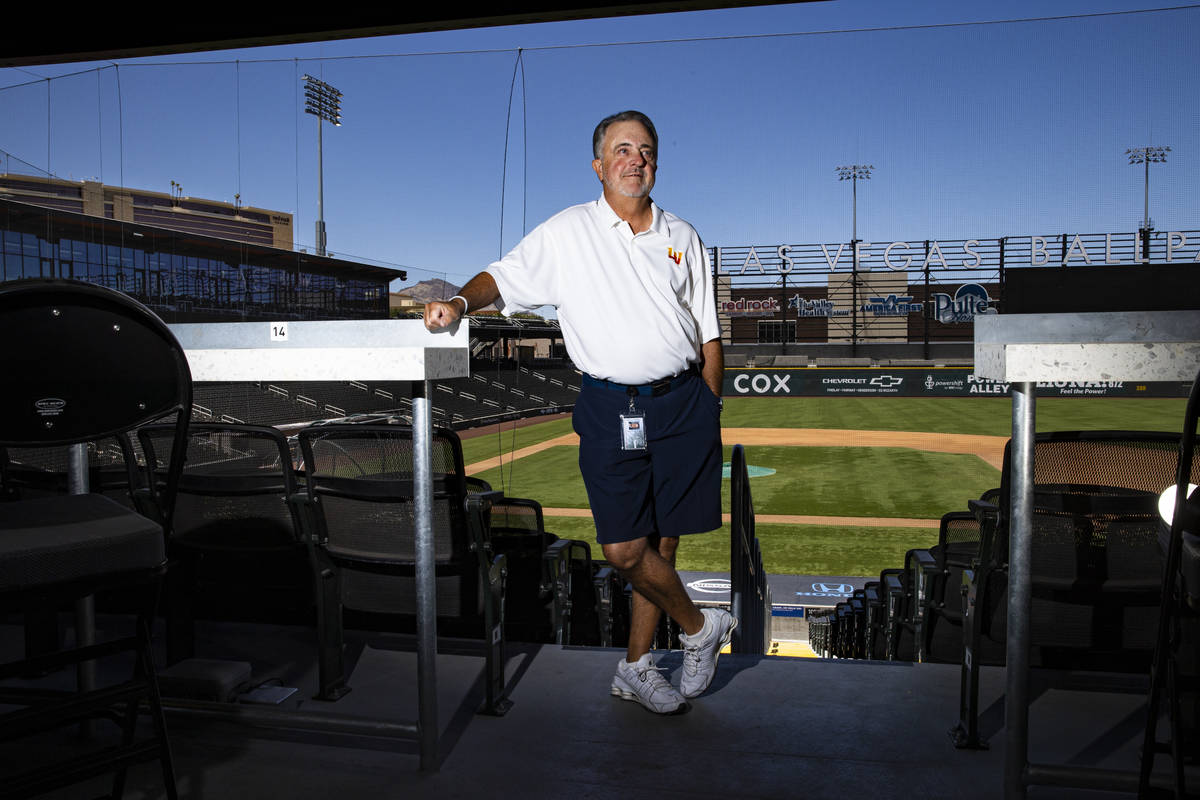 Las Vegas Aviators president Don Logan poses for a portrait at Las Vegas Ballpark in Downtown S ...