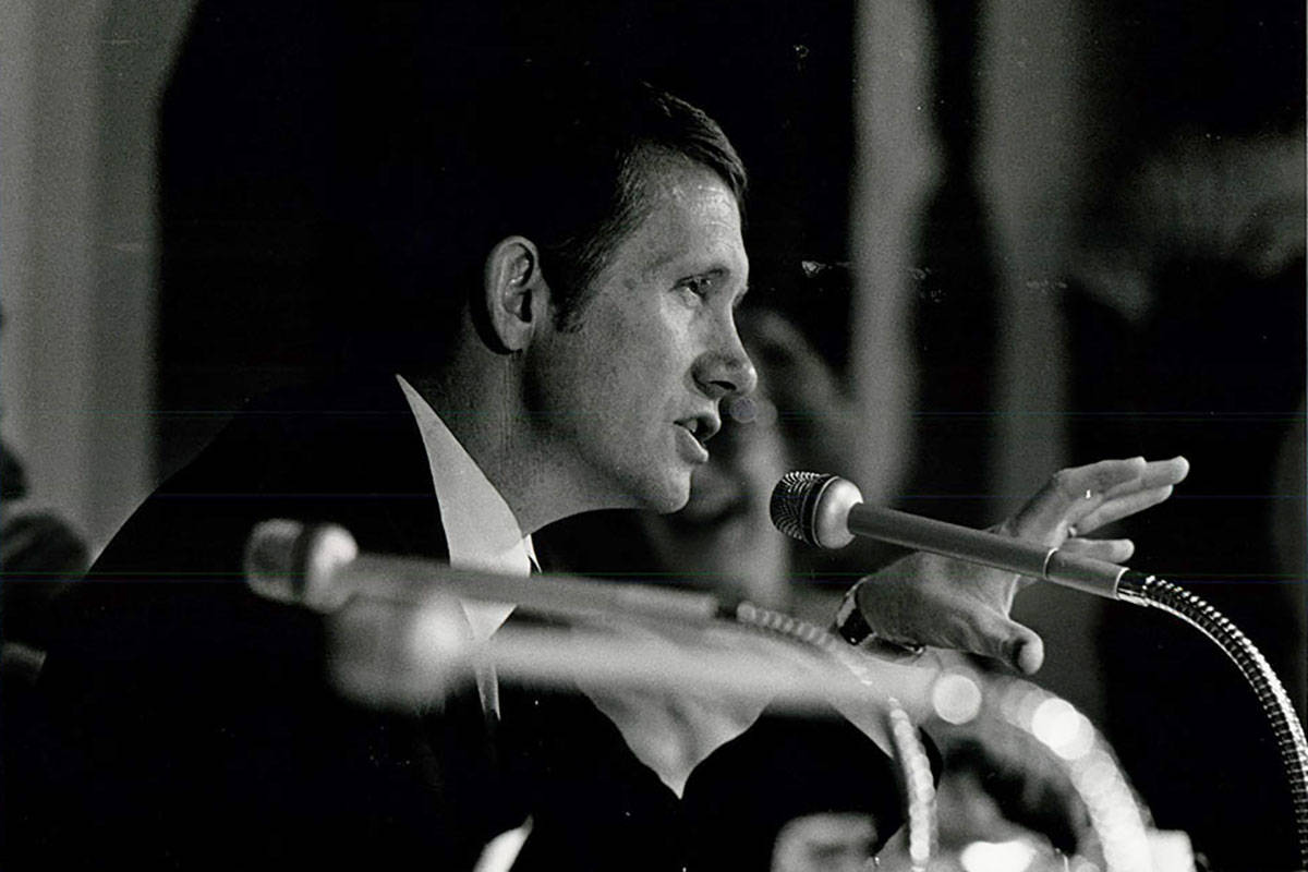 Harry Reid last Nevada Gaming Commission meeting, April 23, 1981 (Gary Thompson/Las Vegas Revie ...