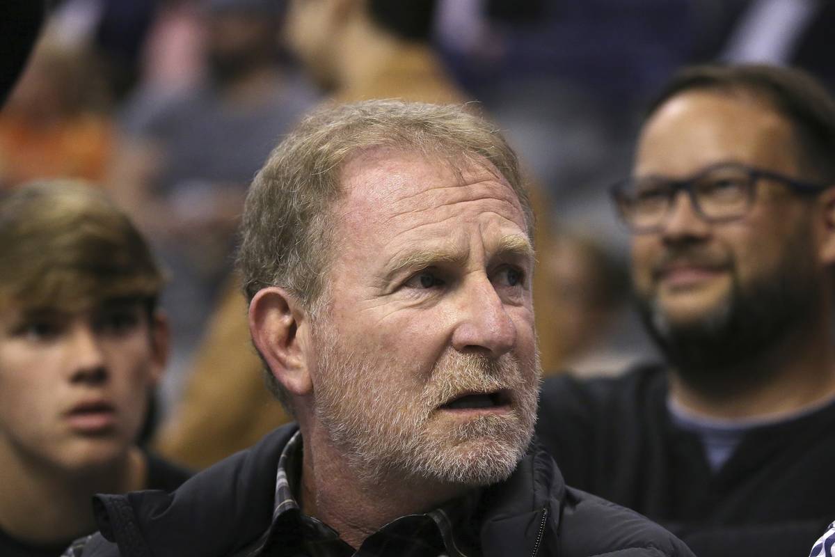 Phoenix Suns owner Robert Sarver watches his team play against the Memphis Grizzlies during the ...