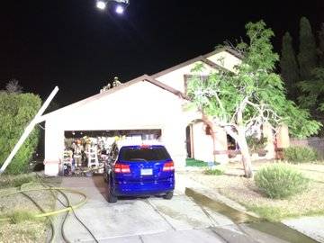 Illegal fireworks improperly disposed of in a trash can caught a residence on fire at 5116 Arbo ...