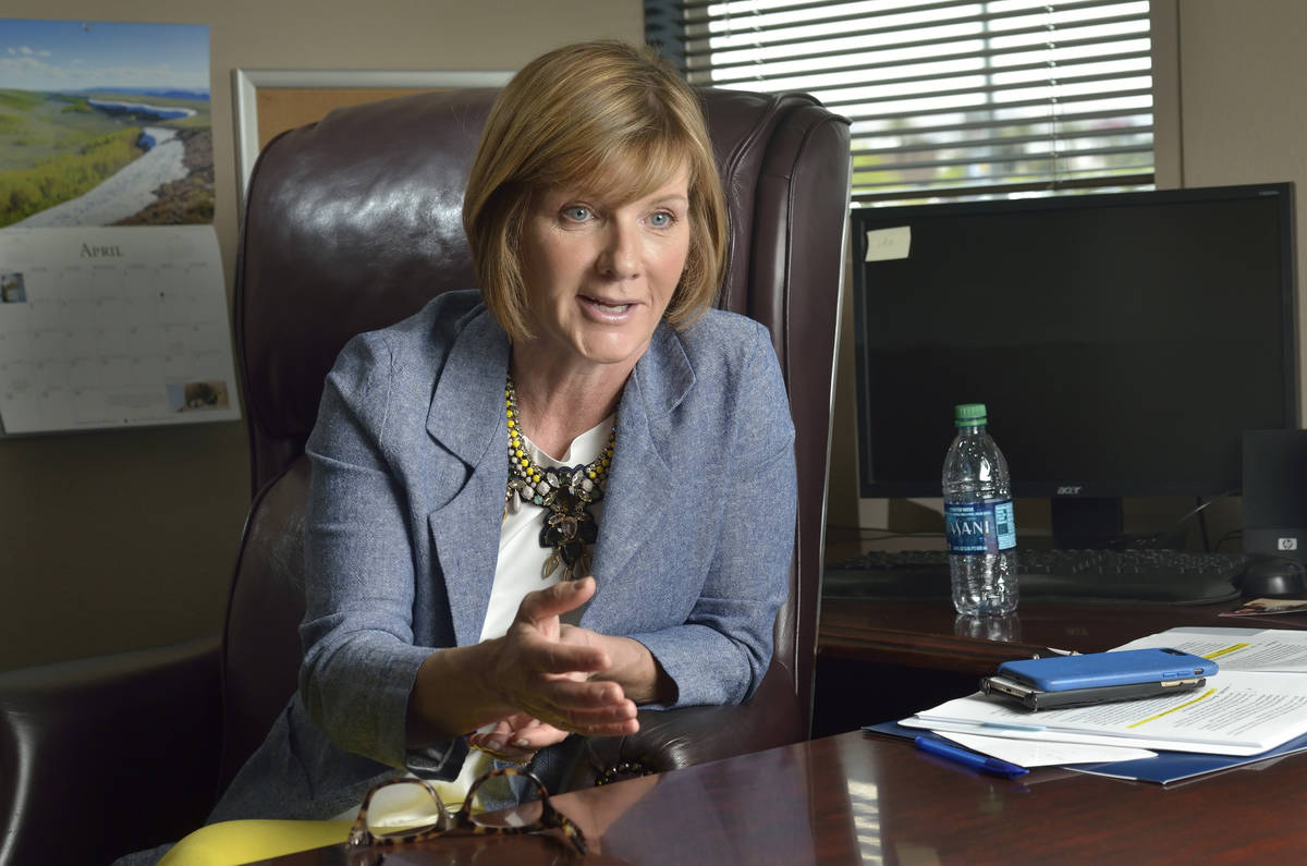 Rep. Susie Lee, D-Nev., is shown during an interview in her office at 8872 S. Eastern Ave. in L ...
