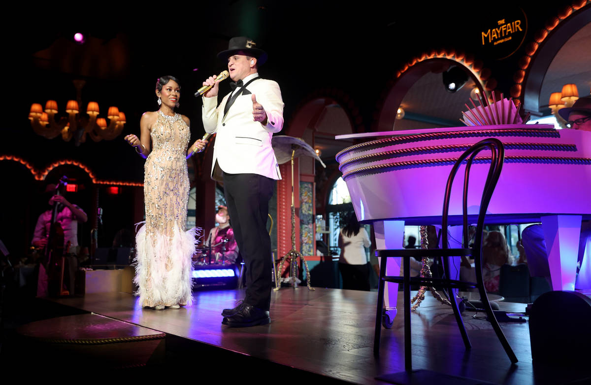 LaShonda Reese and Steve Judkins perform at The Mayfair Supper Club at the Bellagio on the Stri ...