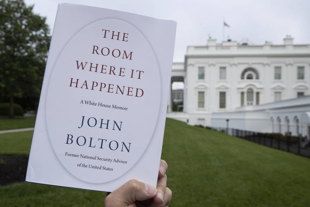 A copy of "The Room Where It Happened," by former national security adviser John Bolt ...