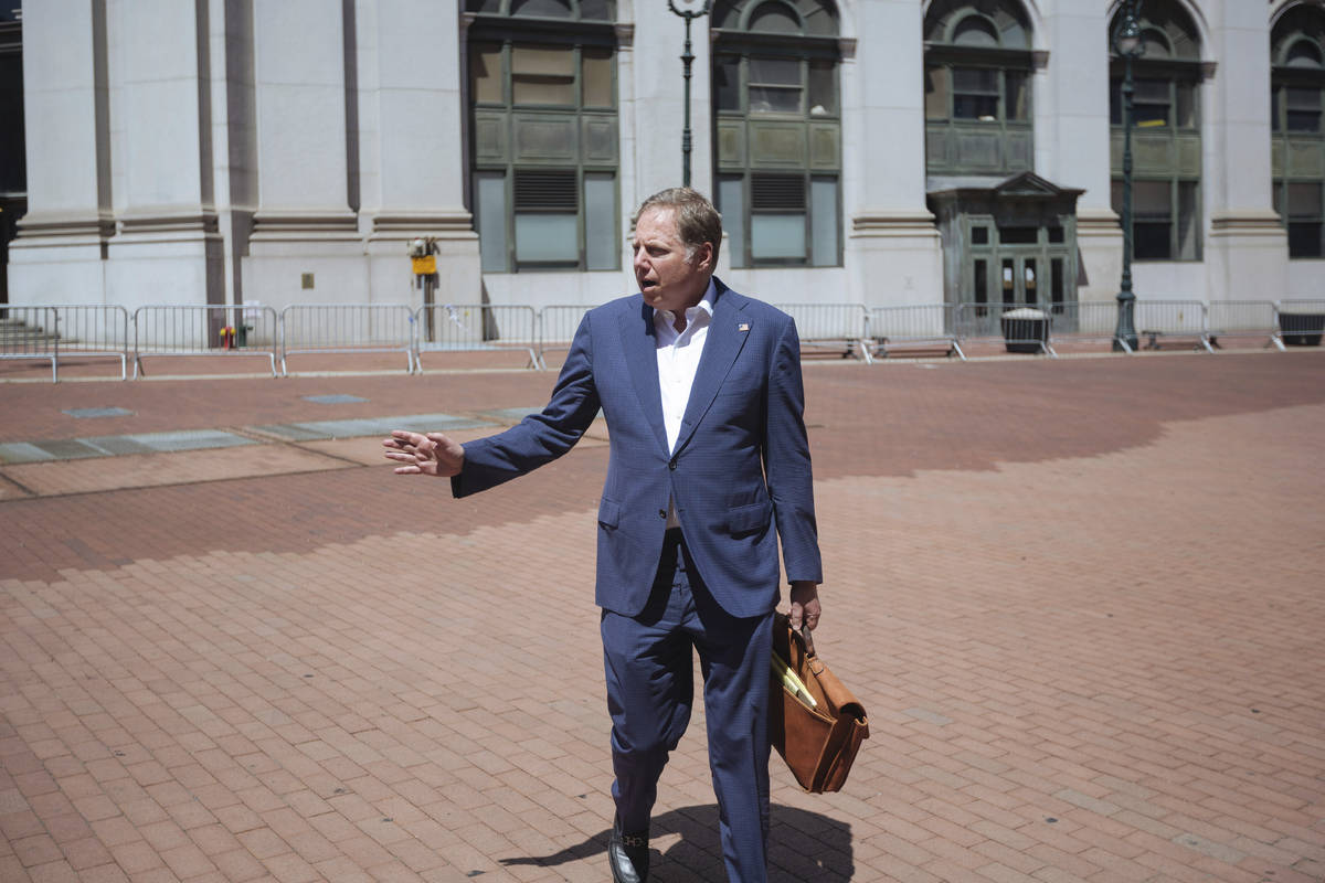 Geoffrey S. Berman, United States attorney for the Southern District of New York, arrives to hi ...