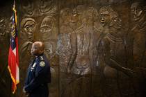 Interim Atlanta Police Chief Rodney Bryant speaks to the Associated Press on Thursday, June 18, ...