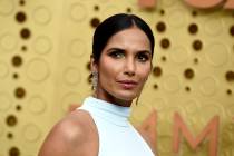 In this Sept. 22, 2019 file photo, Padma Lakshmi arrives at the 71st Primetime Emmy Awards in L ...