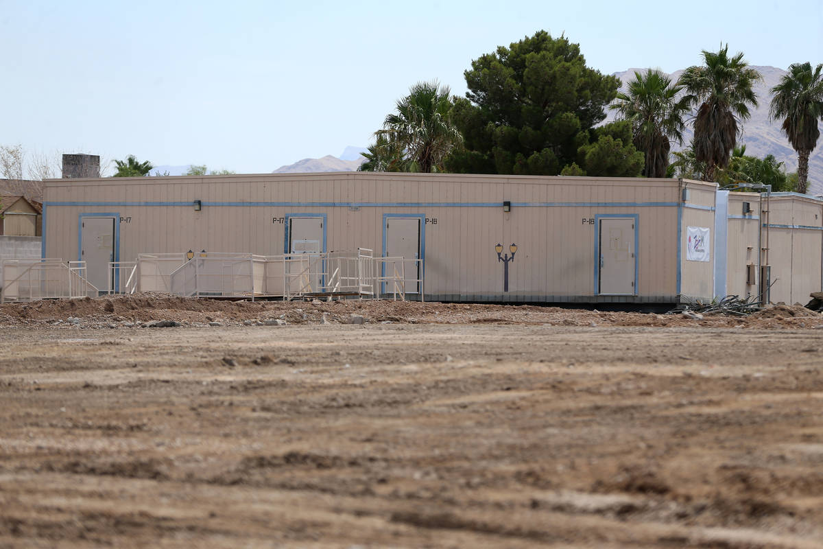 The site of the torn down Myrtle Tate Elementary School in Las Vegas, Wednesday, June 24, 2020. ...