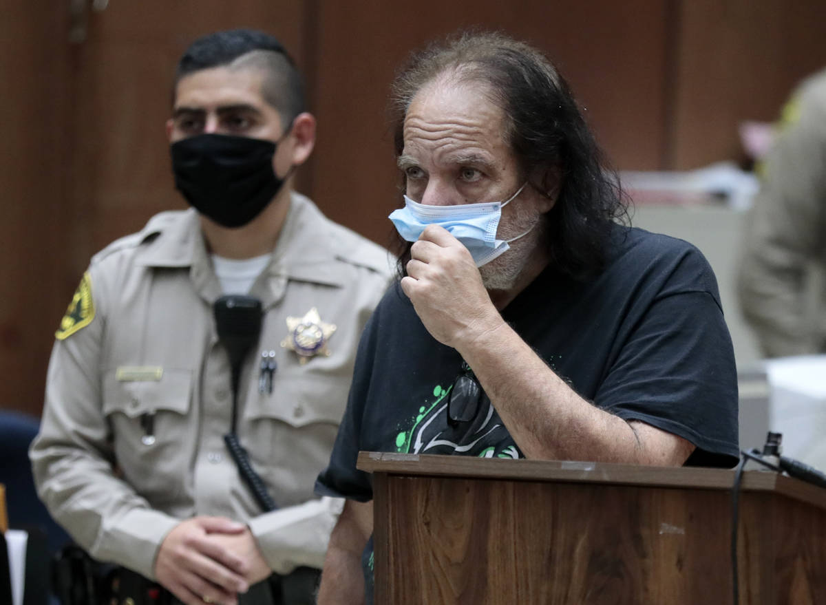 Adult film star Ron Jeremy makes his first court appearance Tuesday, June 23, 2020, in Los Ange ...