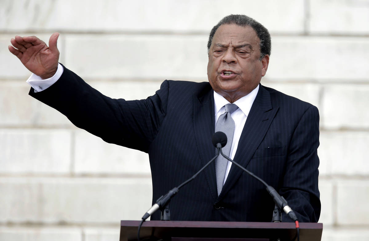 In this Aug. 28, 2013, file photo, former United Nations Ambassador Andrew Young speaks at the ...