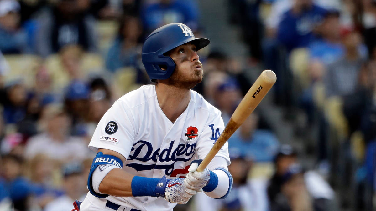 Los Angeles Dodgers' Cody Bellinger during a baseball game Thursday, May 30, 2019, in Los Angel ...