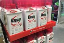 FILE - In this, Feb. 24, 2019, file photo, containers of Roundup are displayed at a store in Sa ...